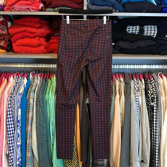 Sanctuary red/blue plaid leggings size S - Picture 3 of 3